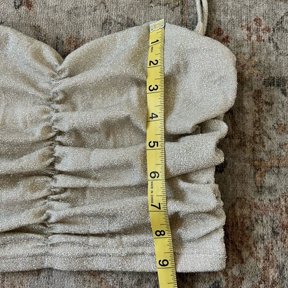 Princess Polly Elegant Cream Ruched Women's Top - Picture 7 of 13